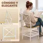 Conjunto de Comedor con Mesa Plegable y 4 Sillas Apilables para 4 Personas Roble y Blanco Conjunto de Comedor con Mesa Plegable y 4 Sillas Apilables para 4 Personas Roble y Blanco