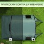 Tienda de Campaña para 3 Personas Impermeable PU2000 mm Protección UV30+ con Bolsa de Transporte 475x264x172 cm Verde