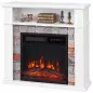 Chimenea Eléctrica Decorativa 1800W con Repisa Efecto Llama 5 Brillos Termostato Temporizador Mando Blanco Chimenea Eléctrica Decorativa 1800W con Repisa Efecto Llama 5 Brillos Termostato Temporizador Mando Blanco