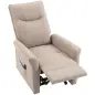 Sillón Relax Reclinable Eléctrico Levanta Personas 155° de Chenilla con Mando Asiento de Muelles Reposapiés Marrón