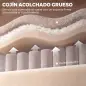 Sillón Relax Reclinable Eléctrico Levanta Personas 155° de Chenilla con Mando Asiento de Muelles Reposapiés Marrón