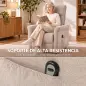 Sillón Relax Reclinable Eléctrico Levanta Personas 155° de Chenilla con Mando Asiento de Muelles Reposapiés Marrón
