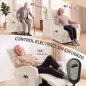 Sillón Relax Reclinable Eléctrico Levanta Personas con 2 Puntos Masaje Asiento con Muelles Reposapiés de Chenilla Crema Sillón Relax Reclinable Eléctrico Levanta Personas con 2 Puntos Masaje Asiento con Muelles Reposapiés de Chenilla Crema
