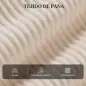 Sillón Relax Reclinable de Pana hasta 135° Reposapiés Respaldo Alto Acolchado Grueso Montaje Fácil para Salón Beige