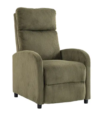 Sillón Relax Reclinable de Pana hasta 135° Reposapiés Respaldo Alto Acolchado Grueso Montaje Fácil Verde Oscuro