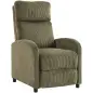 Sillón Relax Reclinable de Pana hasta 135° Reposapiés Respaldo Alto Acolchado Grueso Montaje Fácil Verde Oscuro