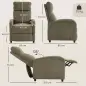 Sillón Relax Reclinable de Pana hasta 135° Reposapiés Respaldo Alto Acolchado Grueso Montaje Fácil Verde Oscuro Sillón Relax Reclinable de Pana hasta 135° Reposapiés Respaldo Alto Acolchado Grueso Montaje Fácil Verde Oscuro