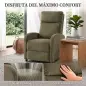 Sillón Relax Reclinable de Pana hasta 135° Reposapiés Respaldo Alto Acolchado Grueso Montaje Fácil Verde Oscuro Sillón Relax Reclinable de Pana hasta 135° Reposapiés Respaldo Alto Acolchado Grueso Montaje Fácil Verde Oscuro