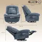 Sillón Relax Reclinable Eléctrico con Calor Lumbar Masaje Giro y Balanceo Reposapiés Asiento Extraancho Puerto USB Azul Sillón Relax Reclinable Eléctrico con Calor Lumbar Masaje Giro y Balanceo Reposapiés Asiento Extraancho Puerto USB Azul