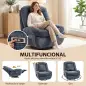 Sillón Relax Reclinable Eléctrico con Calor Lumbar Masaje Giro y Balanceo Reposapiés Asiento Extraancho Puerto USB Azul Sillón Relax Reclinable Eléctrico con Calor Lumbar Masaje Giro y Balanceo Reposapiés Asiento Extraancho Puerto USB Azul