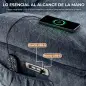 Sillón Relax Reclinable Eléctrico con Calor Lumbar Masaje Giro y Balanceo Reposapiés Asiento Extraancho Puerto USB Azul Sillón Relax Reclinable Eléctrico con Calor Lumbar Masaje Giro y Balanceo Reposapiés Asiento Extraancho Puerto USB Azul