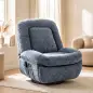 Sillón Relax Reclinable Eléctrico con Calor Lumbar Masaje Giro y Balanceo Reposapiés Asiento Extraancho Puerto USB Azul Sillón Relax Reclinable Eléctrico con Calor Lumbar Masaje Giro y Balanceo Reposapiés Asiento Extraancho Puerto USB Azul