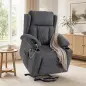 Sillón Relax Reclinable Eléctrico Levanta Personas con 8 Puntos Masaje y Calor Lumbar Puerto USB Mando Reposapiés Gris Sillón Relax Reclinable Eléctrico Levanta Personas con 8 Puntos Masaje y Calor Lumbar Puerto USB Mando Reposapiés Gris