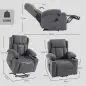 Sillón Relax Reclinable Eléctrico Levanta Personas con 8 Puntos Masaje y Calor Lumbar Puerto USB Mando Reposapiés Gris Sillón Relax Reclinable Eléctrico Levanta Personas con 8 Puntos Masaje y Calor Lumbar Puerto USB Mando Reposapiés Gris