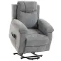 Sillón Relax Reclinable Eléctrico Levanta Personas con 8 Puntos Masaje y Calor Lumbar Puerto USB Mando Reposapiés Gris Sillón Relax Reclinable Eléctrico Levanta Personas con 8 Puntos Masaje y Calor Lumbar Puerto USB Mando Reposapiés Gris