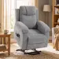 Sillón Relax Reclinable Eléctrico Levanta Personas con 8 Puntos Masaje y Calor Lumbar Puerto USB Mando Reposapiés Gris