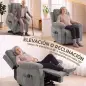 Sillón Relax Reclinable Eléctrico Levanta Personas con 8 Puntos Masaje y Calor Lumbar Puerto USB Mando Reposapiés Gris Sillón Relax Reclinable Eléctrico Levanta Personas con 8 Puntos Masaje y Calor Lumbar Puerto USB Mando Reposapiés Gris