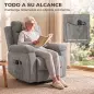 Sillón Relax Reclinable Eléctrico Levanta Personas con 8 Puntos Masaje y Calor Lumbar Puerto USB Mando Reposapiés Gris Sillón Relax Reclinable Eléctrico Levanta Personas con 8 Puntos Masaje y Calor Lumbar Puerto USB Mando Reposapiés Gris