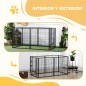 Parque para Perros de 6 Paneles Ajustable Valla Metálica para Mascotas con Marco de Acero 82,5-150x79x81 cm Negro Parque para Perros de 6 Paneles Ajustable Valla Metálica para Mascotas con Marco de Acero 82,5-150x79x81 cm Negro