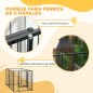Parque para Perros de 6 Paneles Ajustable Valla Metálica para Mascotas con Marco de Acero 82,5-150x79x81 cm Negro Parque para Perros de 6 Paneles Ajustable Valla Metálica para Mascotas con Marco de Acero 82,5-150x79x81 cm Negro