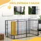 Parque para Perros de 6 Paneles Ajustable Valla Metálica para Mascotas con Marco de Acero 82,5-150x79x81 cm Negro Parque para Perros de 6 Paneles Ajustable Valla Metálica para Mascotas con Marco de Acero 82,5-150x79x81 cm Negro