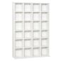 Estantería para 456 CDs y 336 DVDs con 24 Compartimentos Estantes Ajustables para Salón Oficina 89x20x130,5 cm Blanco Estantería para 456 CDs y 336 DVDs con 24 Compartimentos Estantes Ajustables para Salón Oficina 89x20x130,5 cm Blanco