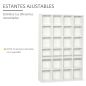 Estantería para 456 CDs y 336 DVDs con 24 Compartimentos Estantes Ajustables para Salón Oficina 89x20x130,5 cm Blanco Estantería para 456 CDs y 336 DVDs con 24 Compartimentos Estantes Ajustables para Salón Oficina 89x20x130,5 cm Blanco