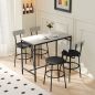 Juego de Mesa Alta de Bar y 4 Taburetes Asientos Tapizados en PU con Respaldo y Reposapiés Gris Claro Juego de Mesa Alta de Bar y 4 Taburetes Asientos Tapizados en PU con Respaldo y Reposapiés Gris Claro