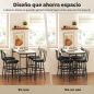 Juego de Mesa Alta de Bar y 4 Taburetes Asientos Tapizados en PU con Respaldo y Reposapiés Gris Claro Juego de Mesa Alta de Bar y 4 Taburetes Asientos Tapizados en PU con Respaldo y Reposapiés Gris Claro