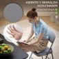 Juego de 4 Sillas Plegables Tapizadas en Terciopelo Estructura de Acero con Respaldo para Espacios Pequeños Gris Claro Juego de 4 Sillas Plegables Tapizadas en Terciopelo Estructura de Acero con Respaldo para Espacios Pequeños Gris Claro