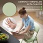 Juego de 4 Sillas Plegables Tapizadas en Terciopelo Estructura de Acero con Respaldo para Espacios Pequeños Verde