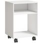Mueble para Impresora con Ruedas 2 Estantes Abiertos para Documentos Tamaño A4 para Oficina en Casa Blanco Mueble para Impresora con Ruedas 2 Estantes Abiertos para Documentos Tamaño A4 para Oficina en Casa Blanco
