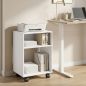 Mueble para Impresora con Ruedas 2 Estantes Abiertos para Documentos Tamaño A4 para Oficina en Casa Blanco Mueble para Impresora con Ruedas 2 Estantes Abiertos para Documentos Tamaño A4 para Oficina en Casa Blanco