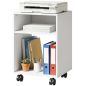 Mueble para Impresora con Ruedas 2 Estantes Abiertos para Documentos Tamaño A4 para Oficina en Casa Blanco Mueble para Impresora con Ruedas 2 Estantes Abiertos para Documentos Tamaño A4 para Oficina en Casa Blanco