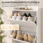 Perchero Zapatero con 3 Cajones Abatibles 9 Ganchos Estante Superior y Barra de Acero Inoxidable para Pasillo Blanco Perchero Zapatero con 3 Cajones Abatibles 9 Ganchos Estante Superior y Barra de Acero Inoxidable para Pasillo Blanco
