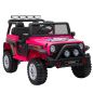 Coche Eléctrico para Niños 2 Plazas 12V Todoterreno Batería de Litio Control Remoto 2,4G 2 Motores Suspensión Rosa