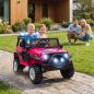 Coche Eléctrico para Niños 2 Plazas 12V Todoterreno Batería de Litio Control Remoto 2,4G 2 Motores Suspensión Rosa
