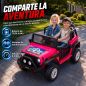 Coche Eléctrico para Niños 2 Plazas 12V Todoterreno Batería de Litio Control Remoto 2,4G 2 Motores Suspensión Rosa