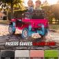 Coche Eléctrico para Niños 2 Plazas 12V Todoterreno Batería de Litio Control Remoto 2,4G 2 Motores Suspensión Rosa