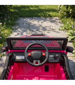 Coche Eléctrico para Niños 2 Plazas 12V Todoterreno Batería de Litio Control Remoto 2,4G 2 Motores Suspensión Rosa