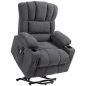 Sillón Relax Reclinable Eléctrico Levanta Personas con Masaje y Calor Lumbar Asiento con Muelles Puerto USB de Chenilla