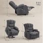 Sillón Relax Reclinable Eléctrico Levanta Personas con Masaje y Calor Lumbar Asiento con Muelles Puerto USB de Chenilla