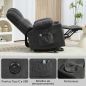 Sillón Relax Reclinable Eléctrico Levanta Personas con Masaje y Calor Lumbar Asiento con Muelles Puerto USB de Chenilla