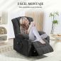 Sillón Relax Reclinable Eléctrico Levanta Personas con Masaje y Calor Lumbar Asiento con Muelles Puerto USB de Chenilla