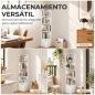 Estantería Esquinera de 5 Niveles con Estantes y Armario para Sala de Estar Dormitorio 29,5x29,5x158 cm Blanco Estantería Esquinera de 5 Niveles con Estantes y Armario para Sala de Estar Dormitorio 29,5x29,5x158 cm Blanco