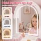 Tocador de Maquillaje Niña con Espejo con Luces LED Taburete 2 Estantes 3 Cajas de Almacenaje 3-8 Años Blanco y Rosa Tocador de Maquillaje Niña con Espejo con Luces LED Taburete 2 Estantes 3 Cajas de Almacenaje 3-8 Años Blanco y Rosa