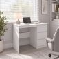 Mesa de Escritorio Mesa de Ordenador con 3 Cajones Veteado de Mármol para Oficina Estudio 100x50x75 cm Blanco Mesa de Escritorio Mesa de Ordenador con 3 Cajones Veteado de Mármol para Oficina Estudio 100x50x75 cm Blanco
