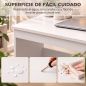 Mesa de Escritorio Mesa de Ordenador con 3 Cajones Veteado de Mármol para Oficina Estudio 100x50x75 cm Blanco Mesa de Escritorio Mesa de Ordenador con 3 Cajones Veteado de Mármol para Oficina Estudio 100x50x75 cm Blanco
