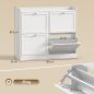 Zapatero Estrecho con 4 Cajones Abatibles Divisores Ajustables Puertas Shaker para 12-16 Pares 105x24x89,5 cm Blanco Zapatero Estrecho con 4 Cajones Abatibles Divisores Ajustables Puertas Shaker para 12-16 Pares 105x24x89,5 cm Blanco