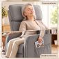 Sillón Relax Reclinable Eléctrico Levanta Personas con 2 Puntos Masaje Asiento con Muelles Reposapiés de Chenilla Gris Sillón Relax Reclinable Eléctrico Levanta Personas con 2 Puntos Masaje Asiento con Muelles Reposapiés de Chenilla Gris